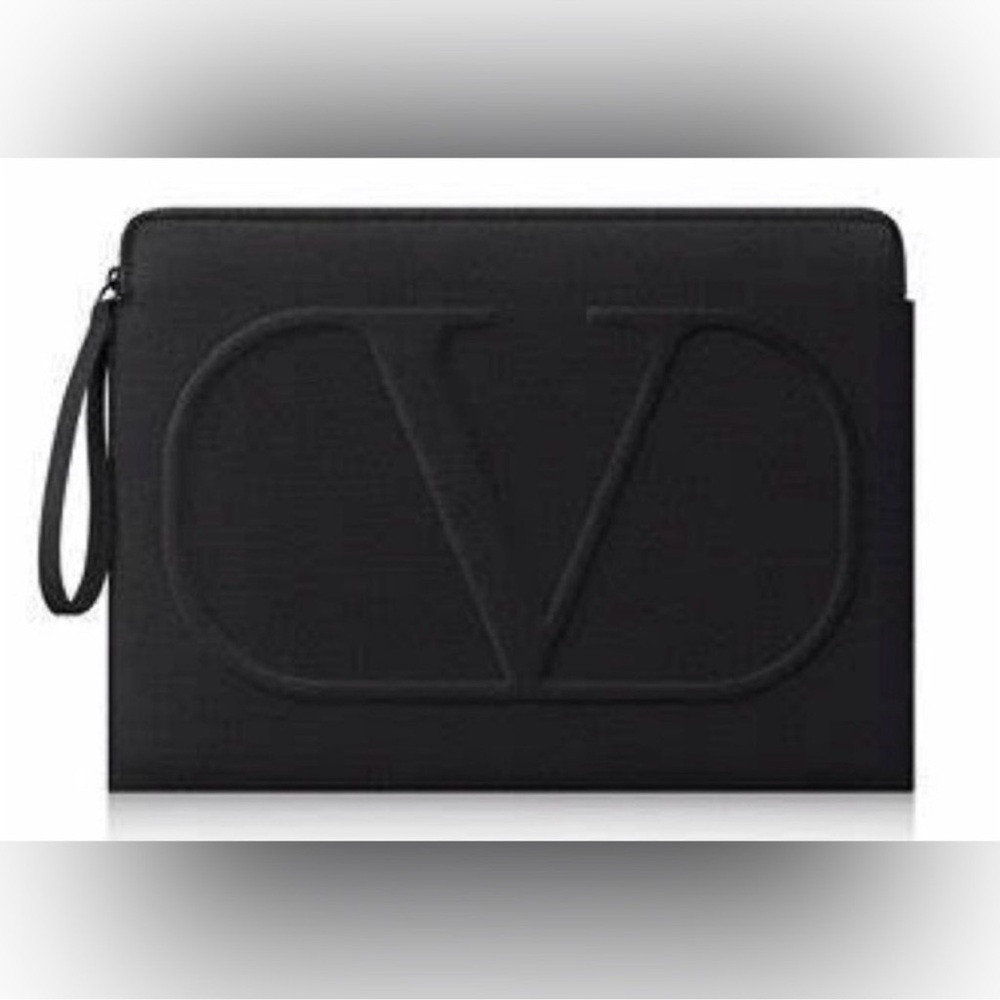Valentino Embossed Black Laptop Case NIP
